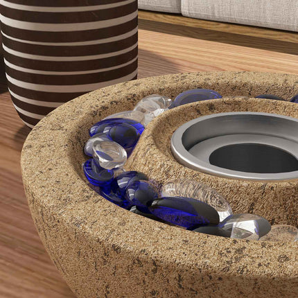 Ethanol spit bowl, 0.4L, stone look, heats up to 10m²
