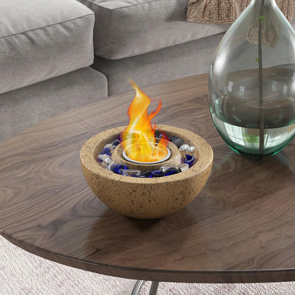 Ethanol spit bowl, 0.4L, stone look, heats up to 10m²