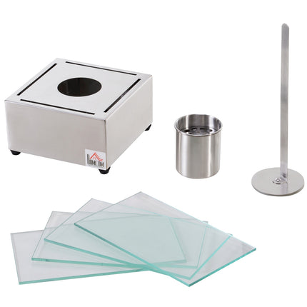 Ethanol fireplace in stainless steel, 0.4L, smoke-free