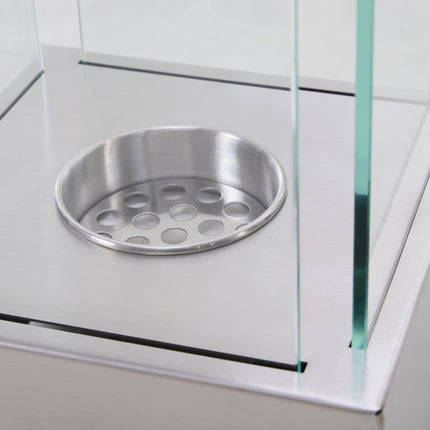 Ethanol fireplace in stainless steel, 0.4L, smoke-free