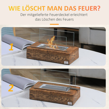 Ethanol Table stove - 0.15L, 45 min, tempered glass