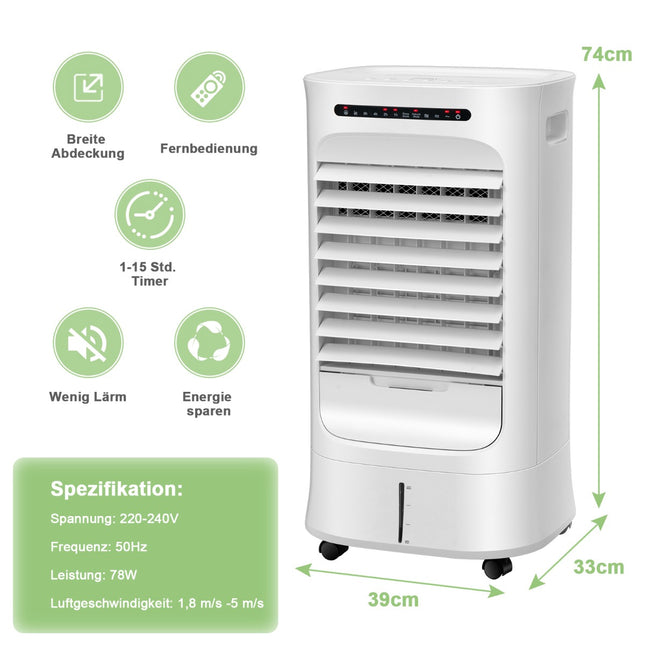 Evaporative Air Cooler 3-in-1, 10L, Remote Control