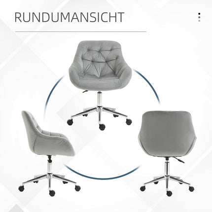 Executive Office Chair, adjustable height, gray polyester