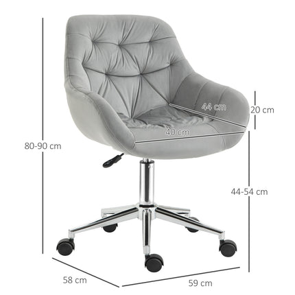 Executive Office Chair, adjustable height, gray polyester
