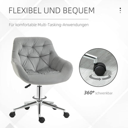 Executive Office Chair, adjustable height, gray polyester
