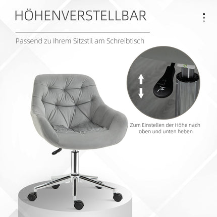 Executive Office Chair, adjustable height, gray polyester