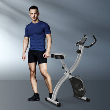Folding exercise bike, 8-level magnetic resistance