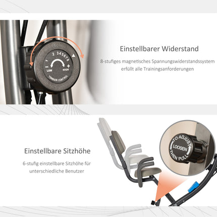 Exercise bike with adjustable resistance and LCD screen