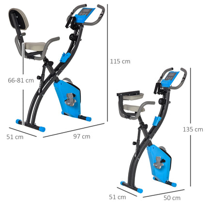 Exercise bike with adjustable resistance and LCD screen