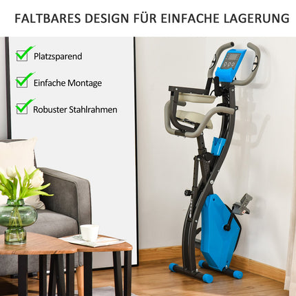 Exercise bike with adjustable resistance and LCD screen