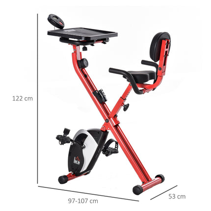 Exercise bike, 1.5 kg flywheel, 8-level resistance, red/black