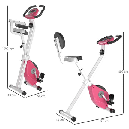 Exercise bike - 8-level magnetic resistance, adjustable height