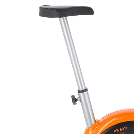 Exercise Bike, Silver-Orange, Adjustable Resistance