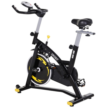 Exercise bike, 10 kg flywheel, adjustable height, black