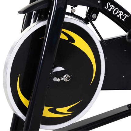 Exercise bike, 10 kg flywheel, adjustable height, black