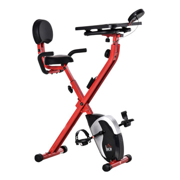 Exercise bike, 1.5 kg flywheel, 8-level resistance, red/black
