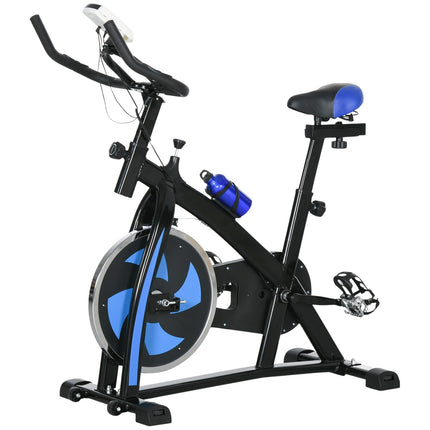 Exercise bike trainer with LCD screen and adjustable seat