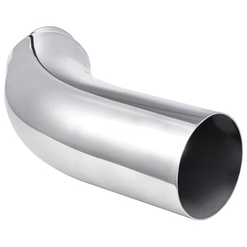 Exhaust Tip Elbow, Chrome, 4 In Inlet, 6 In Outlet, Clamp