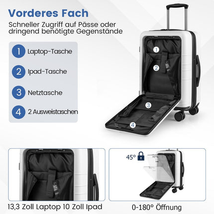 Expandable 20"" Lightweight PC Hardshell Carry-On Luggage