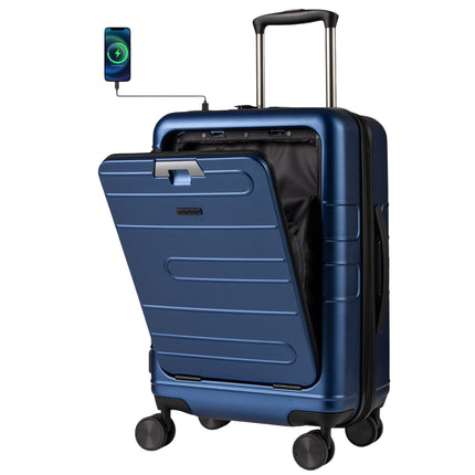 Expandable 20"" Lightweight PC Hardshell Luggage with USB Port
