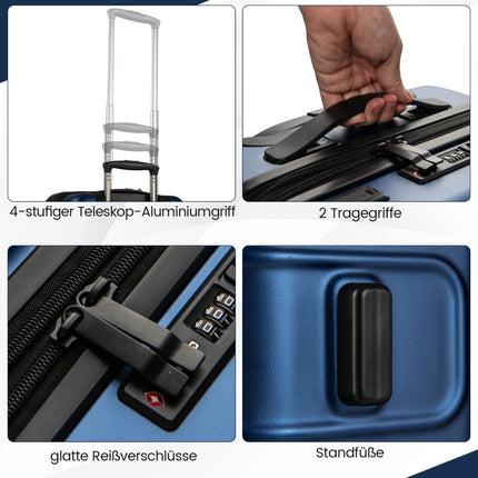 Expandable 20"" Lightweight PC Hardshell Luggage with USB Port