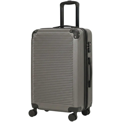 Expandable 66cm ABS Spinner Suitcase with TSA Lock, Dark Grey
