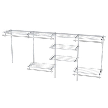 Expandable Closet Organizer System, 122-244 cm, White