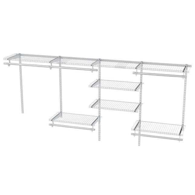 Expandable Closet Organizer System, 122-244 cm, White