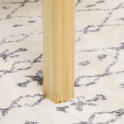 Folding wooden table for 2-4 people, natural finish, 120x80x75cm
