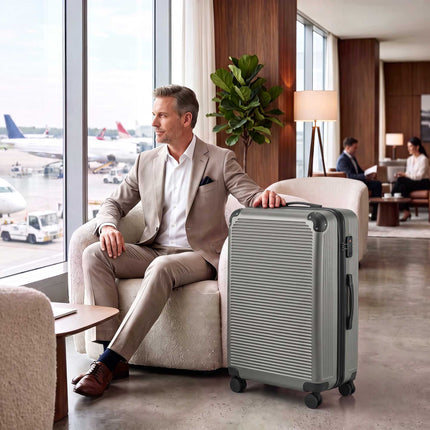 Expandable Hardshell Suitcase, 77 cm, Dark Grey, TSA Lock