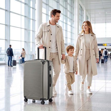 Expandable Hardshell Suitcase, 77 cm, Dark Grey, TSA Lock
