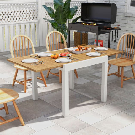 Expandable Patio Dining Table, Aluminum, 4–6 Person