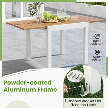 Expandable Patio Dining Table, Aluminum, 4–6 Person