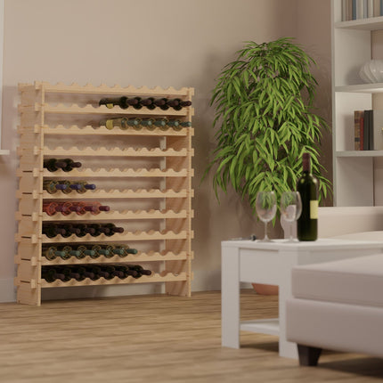 Expandable wine rack for bottles