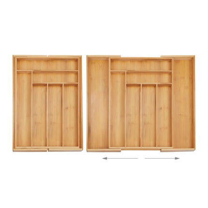 Extendable Bamboo Cutlery Tray