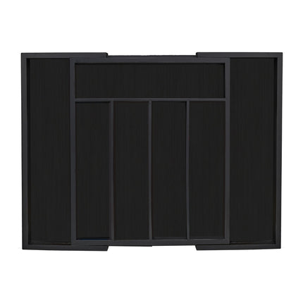 Extendable Bamboo Cutlery Tray in Black