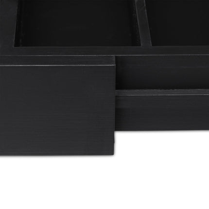 Extendable Bamboo Cutlery Tray in Black