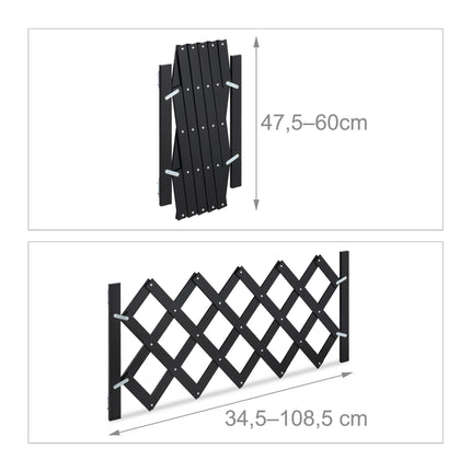 Extendable Bamboo Safety Gate in Black