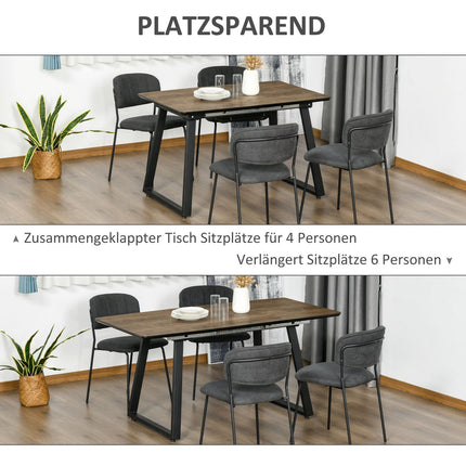 Extendable dining table, wooden finish, range 120-160 cm