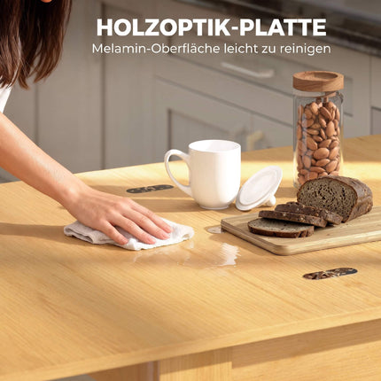 Extendable Dining Table, Space-Saving for 4–6 People