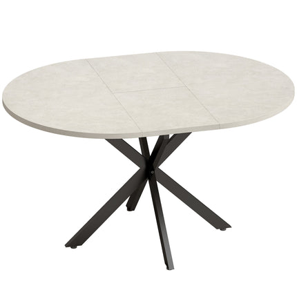 Extendable Dining Table for 4–6, Gray Industrial Style