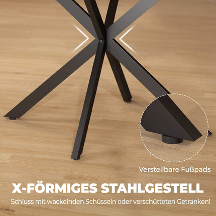 Extendable Dining Table for 4–6, Gray Industrial Style