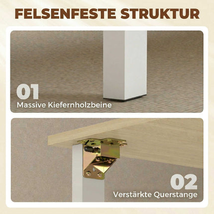 Extendable Dining Table for 6, 168 cm with Drawers & Shelves