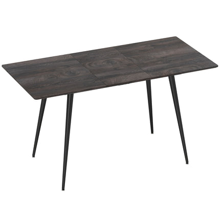 Extendable Dining Table for 6-8, Steel Legs, MDF Top