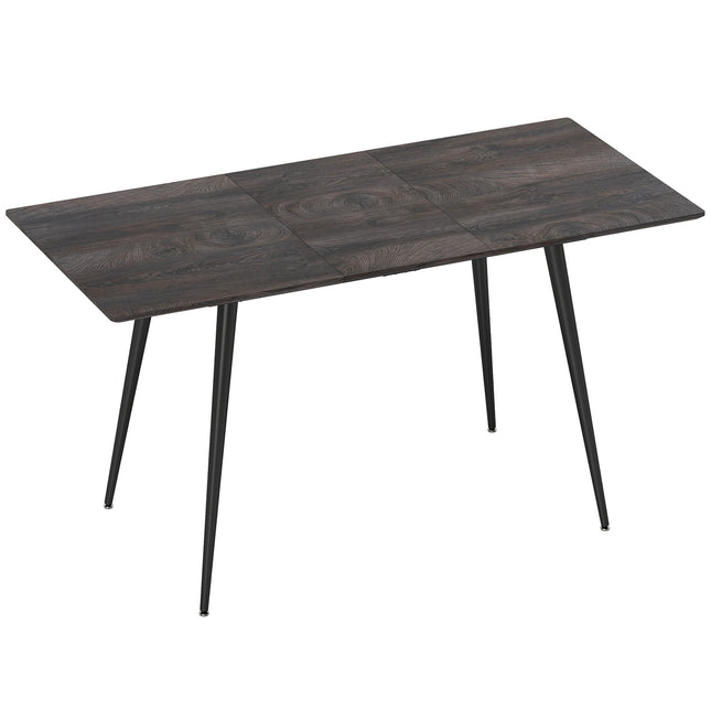 Extendable Dining Table for 6-8, Steel Legs, MDF Top