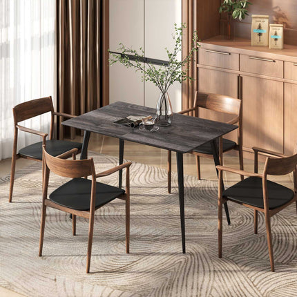 Extendable Dining Table for 6-8, Steel Legs, MDF Top