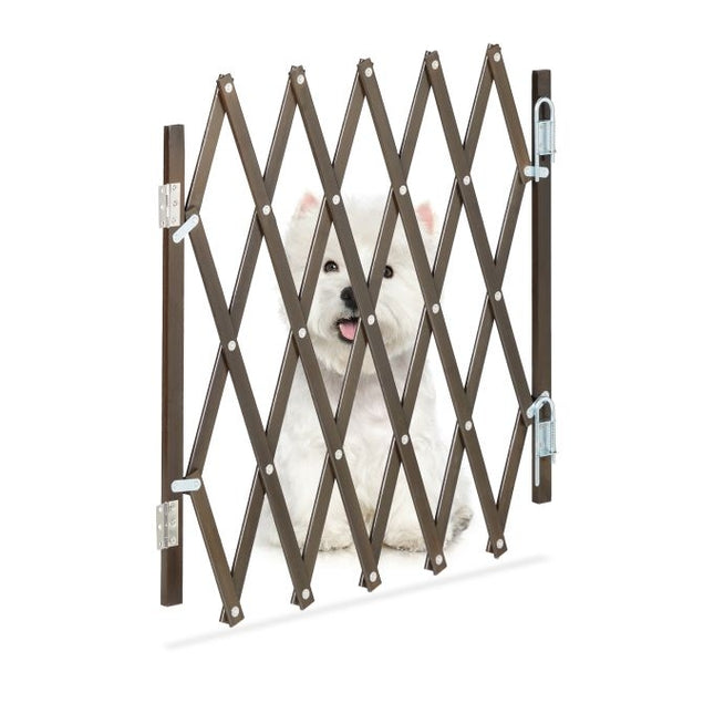 Extendable Dog Barrier in Brown