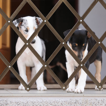 Extendable Dog Barrier in Brown