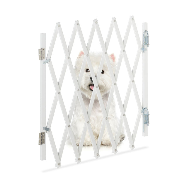 Extendable Dog Barrier in White