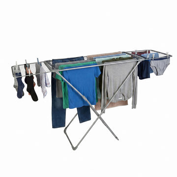 Extendable Metal Clothes Drying Rack, 18m, Grey